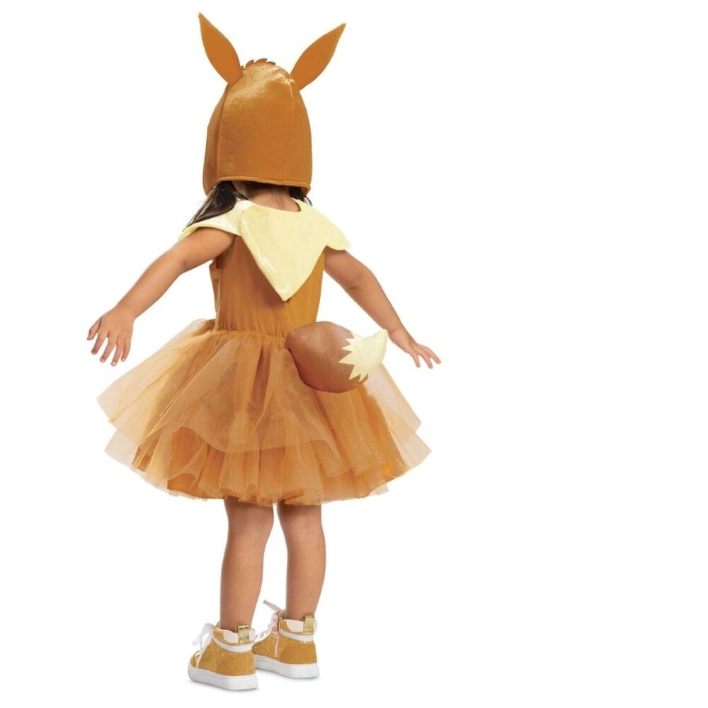 Toddler Pokemon EEVEE Halloween Costume 3T/4T Brown Tutu Dress 4 Pc Girls - Picture 2 of 4